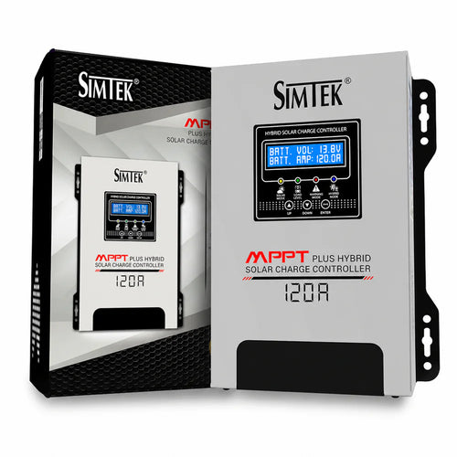 Simtek MPPT Plus Hybrid Solar Charge Controller 170V 120A 12V/24V Dual LCD