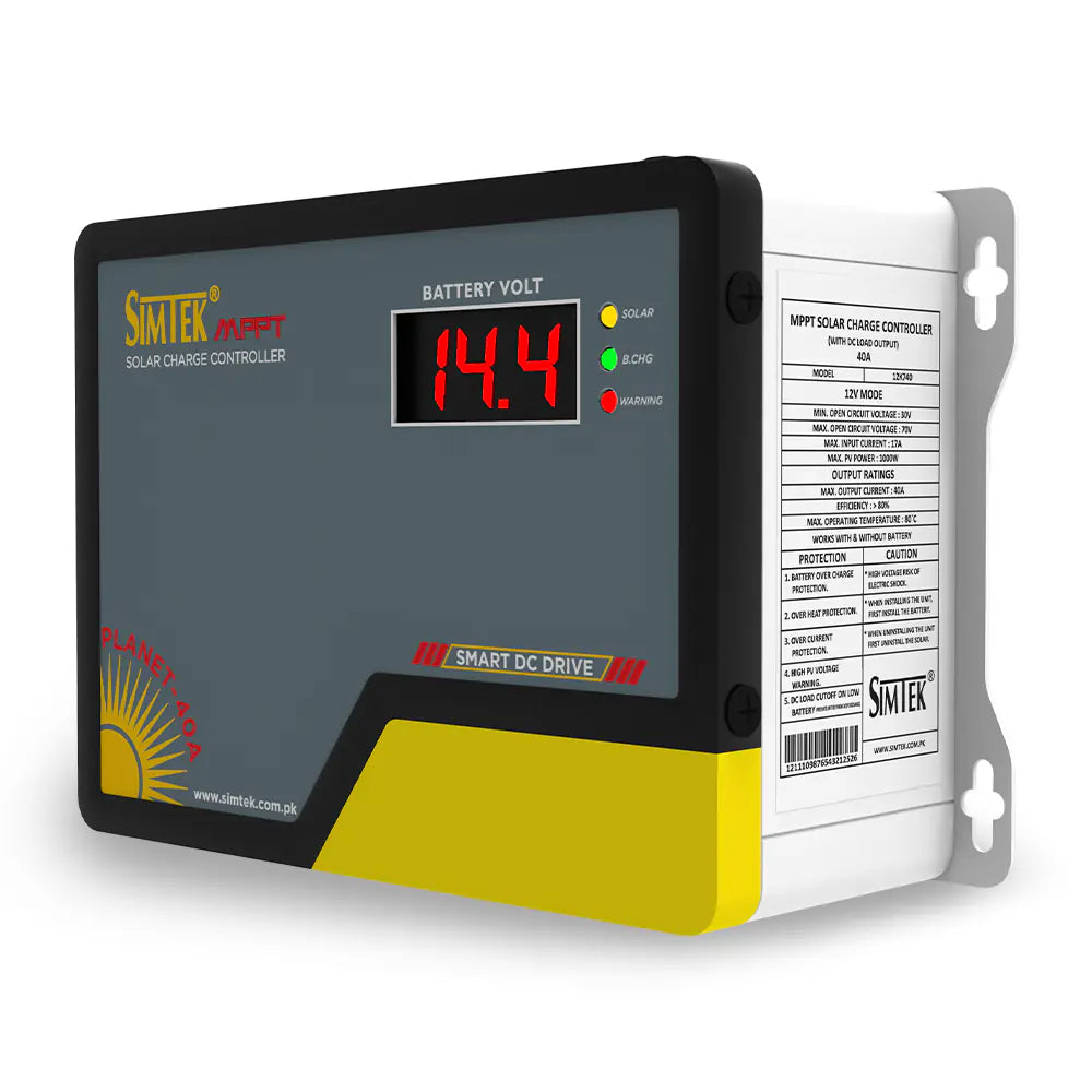 simtek planet40 – 40a mppt solar charge controller 12v, 70voc