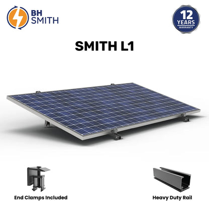 BHS Aluminium Smith L1 Solar Structure with clamps For Single Solar Panel