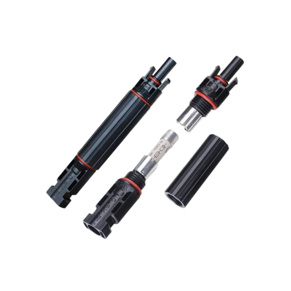 cnc 30a/20a inline mc4 fuse connector with buitin replaceable fuse overload protection