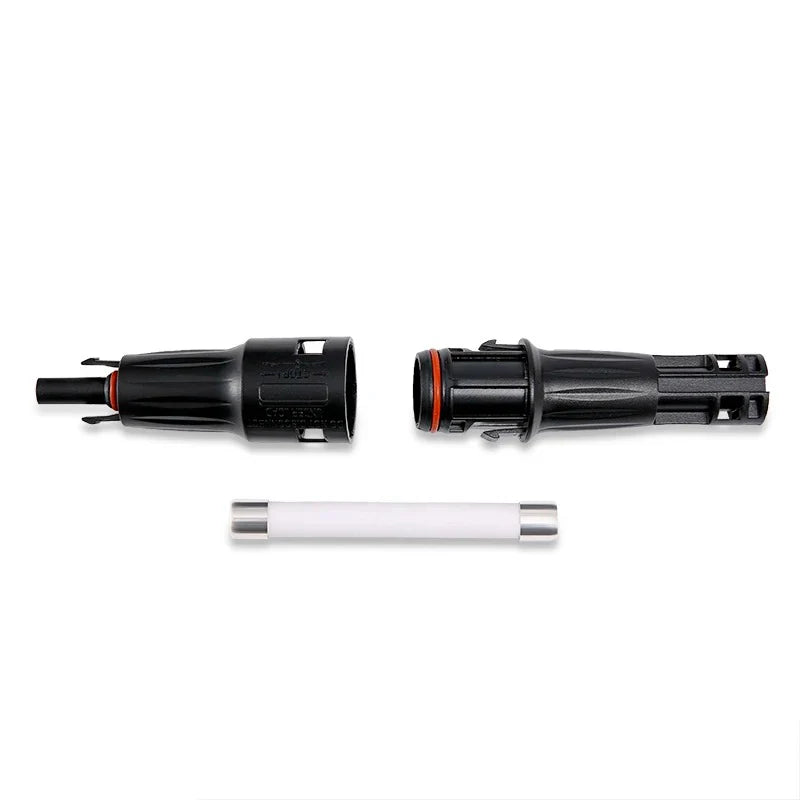 slocable 1500v dc inline mc4 fuse connector with built-in 20a replaceable fuse