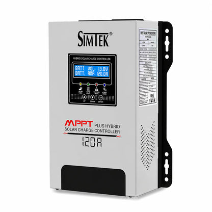 Simtek MPPT Plus Hybrid Solar Charge Controller 170V 120A 12V/24V Dual LCD