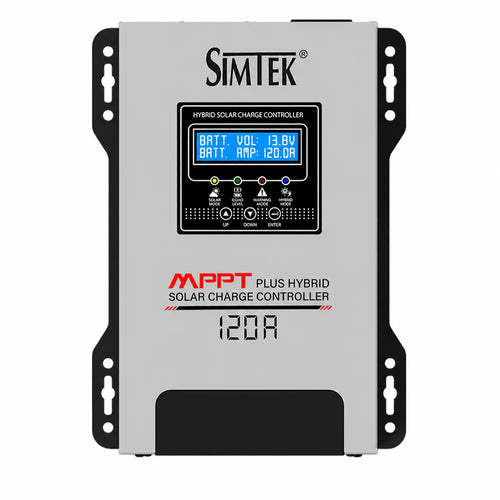 Simtek MPPT Plus Hybrid Solar Charge Controller 170V 120A 12V/24V Dual LCD