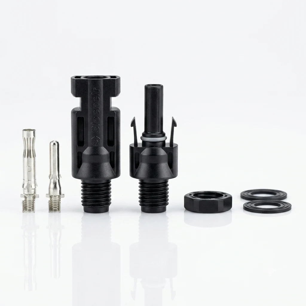 slocable mc4 connector board end for solar panels | copper pin male/female