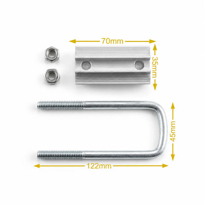 Solar Mid Clamp with U-Bolt – Aluminum Clamp With GI Mounting Bracket for PV Panels