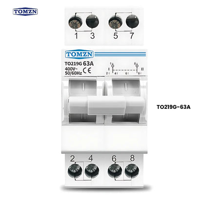 TOMZN TO219G-63A 2P AC MTS | Dual Power Manual Transfer