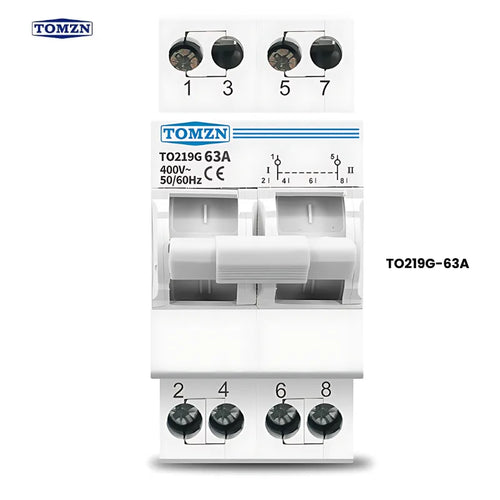 TOMZN TO219G-63A 2P AC MTS | Dual Power Manual Transfer