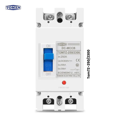 Solar Molded Case Circuit Breaker MCCB Overload Protection Switch Protector for Solar Photovoltaic TOM7Z-2P-DC-1000V MCCB