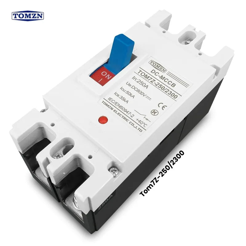 solar molded case circuit breaker mccb overload protection switch protector for solar photovoltaic tom7z-2p-dc-1000v mccb