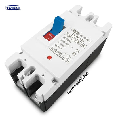 Solar Molded Case Circuit Breaker MCCB Overload Protection Switch Protector for Solar Photovoltaic TOM7Z-2P-DC-1000V MCCB