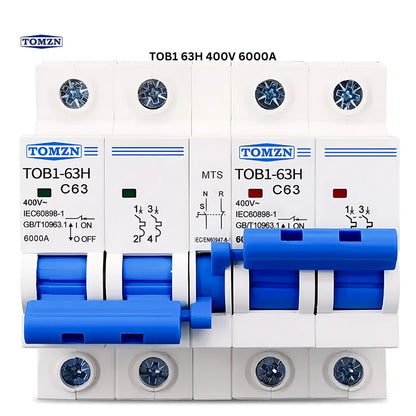 TOMZN TOB1 63H 400V 6000A | 2P+2P MTS AC Dual power