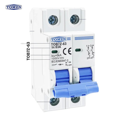 TOMZN TOB7Z-63 | 2P DC 1000V Circuit Breaker