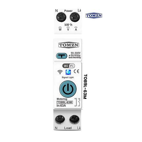 TOMZN TOB9L-63M | TUYA 63A Breaker