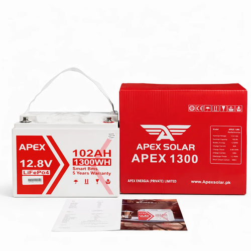 Apex Solar 1.3kWh 12V LifePO4 Lithium Battery