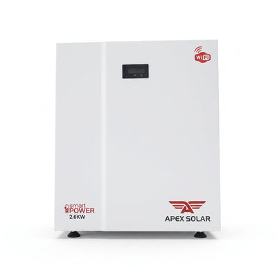 Apex Solar 2.6kWh 25V LifePO4 Lithium Battery