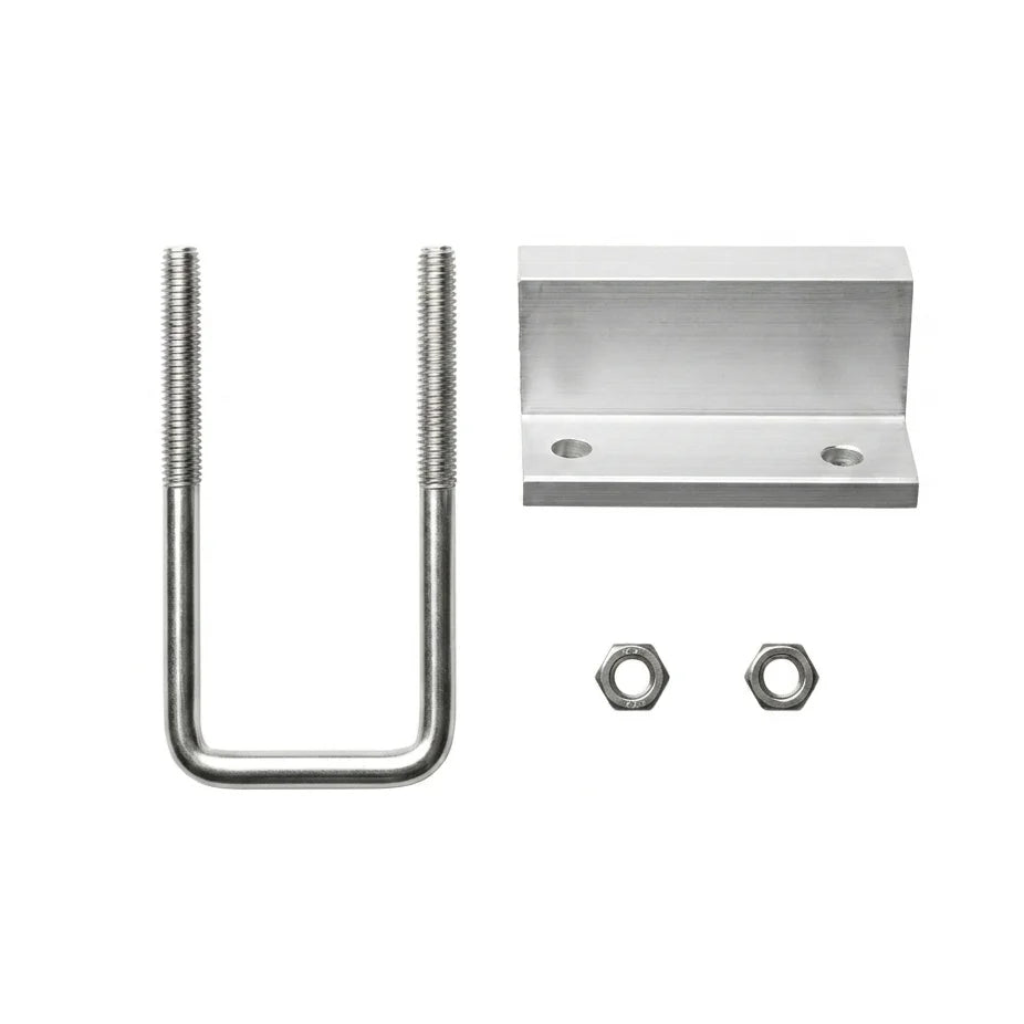 solar end clamp with u-bolt – aluminum clamp with gi mounting bracket for pv panels