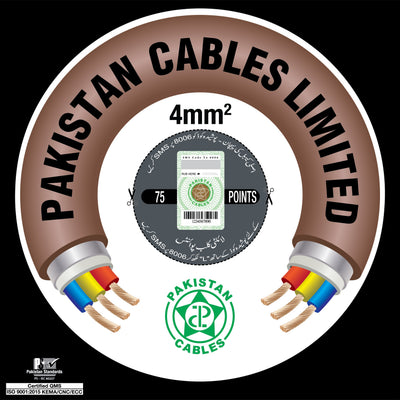 Pakistan Cables 7/36 & 7/44 (4mm~10mm) Pure Copper AC Wire Or Solar Wire