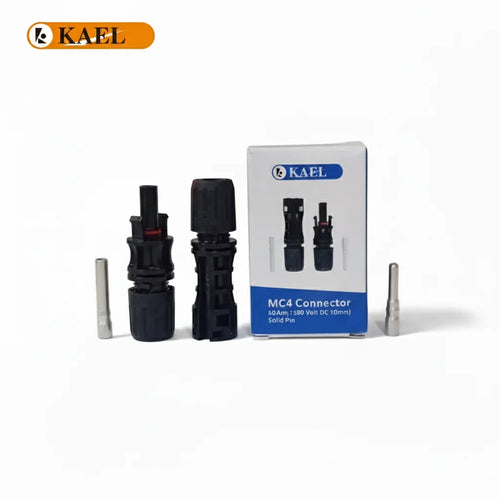KAEL MC4 Solid Pin Connector 60A 1500V DC 10mm – High Current Solar PV Connector