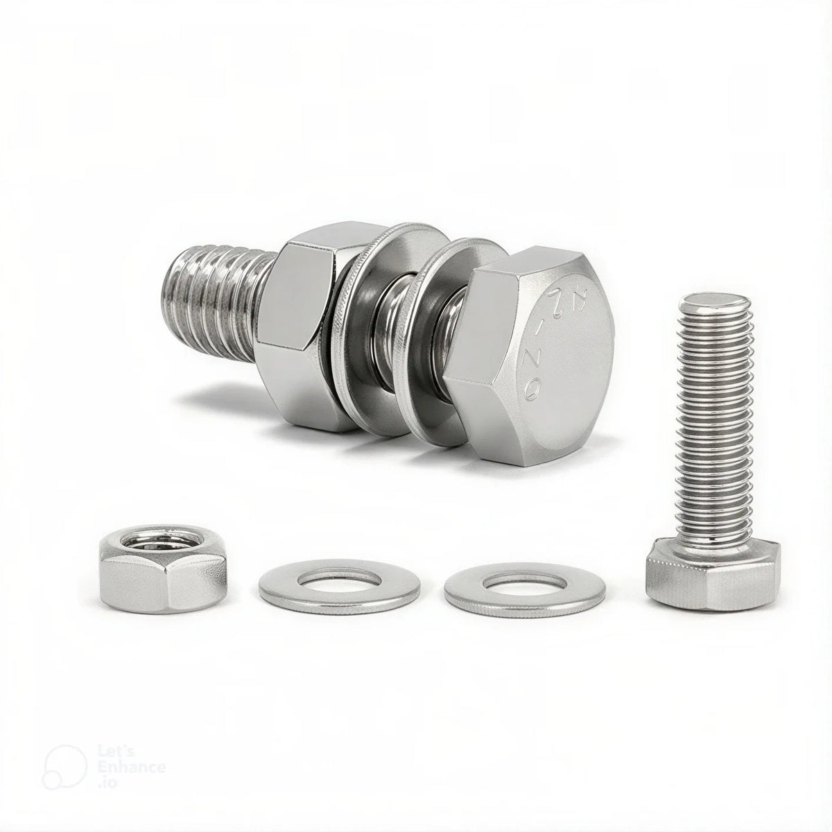 stainless steel ss nut bolt and washer set a2-72