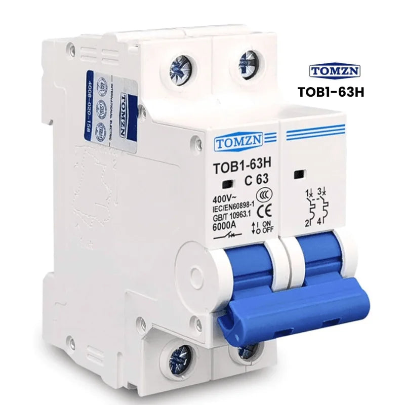 tomzn tob1-63h | 220v 2 pole ac mcb breaker